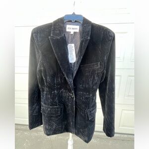 Women's steve madden faux suede leather jacket black M